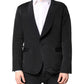 Dolce & Gabbana Black Silk Single Breasted Coat Blazer Suit