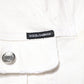 Dolce & Gabbana White Graffiti Cotton Stretch Denim Jacket
