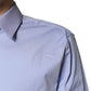 Dolce & Gabbana Light Blue Cotton SICILIA Dress Formal Shirt