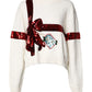 Dolce & Gabbana White Sequined Crew Neck Pullover Sweater