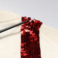 Dolce & Gabbana White Sequined Crew Neck Pullover Sweater