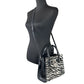 Michael Kors Hamilton Small Leather Zebra Print Satchel Crossbody Black/White