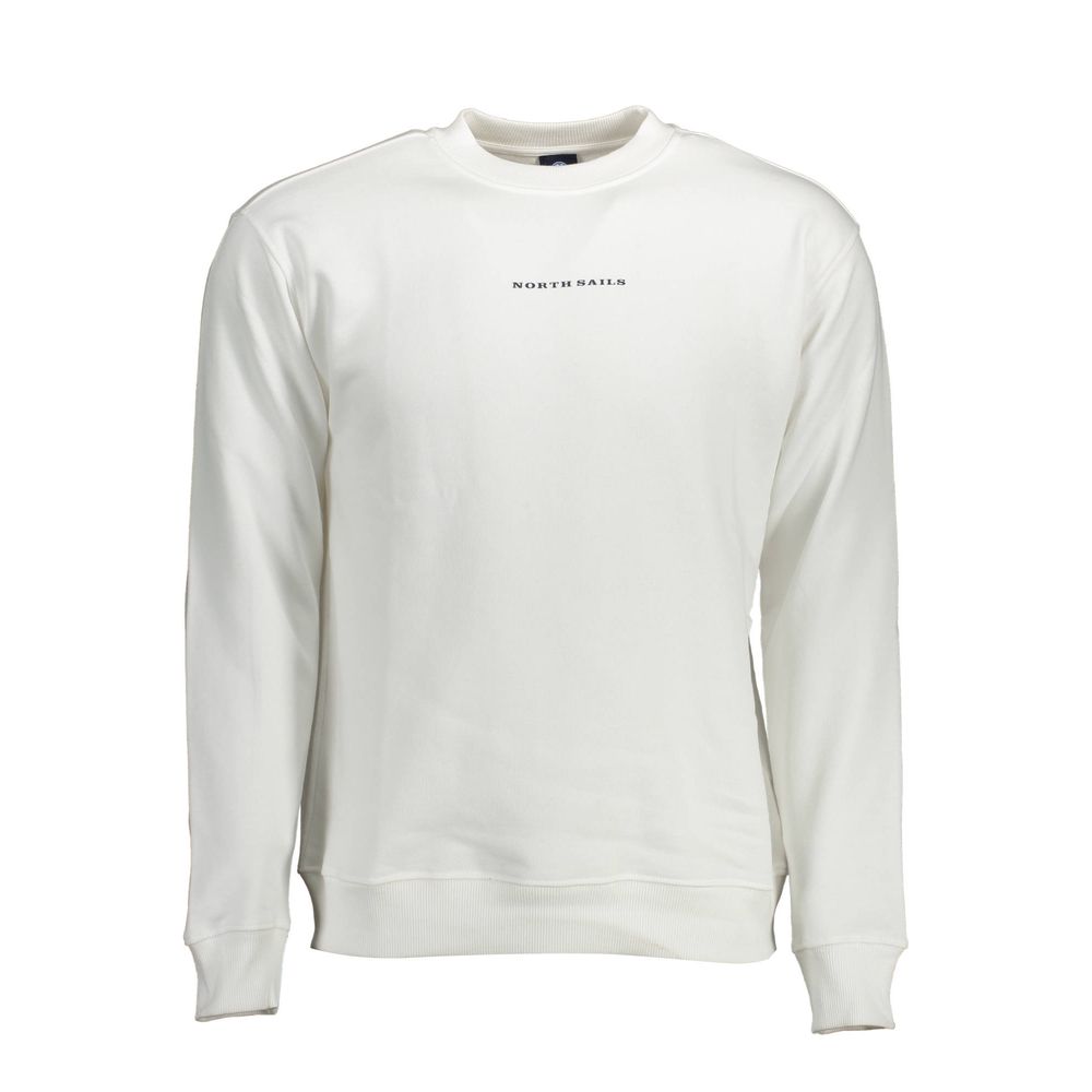 North Sails White Cotton Men Sweater Mens Sweater