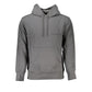 Calvin Klein Elegant Gray Hooded Sweatshirt Mens Sweater