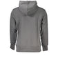 Calvin Klein Elegant Gray Hooded Sweatshirt Mens Sweater
