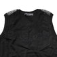 Dolce & Gabbana Black Lace Sheer Crew Neck Sleeveless Top