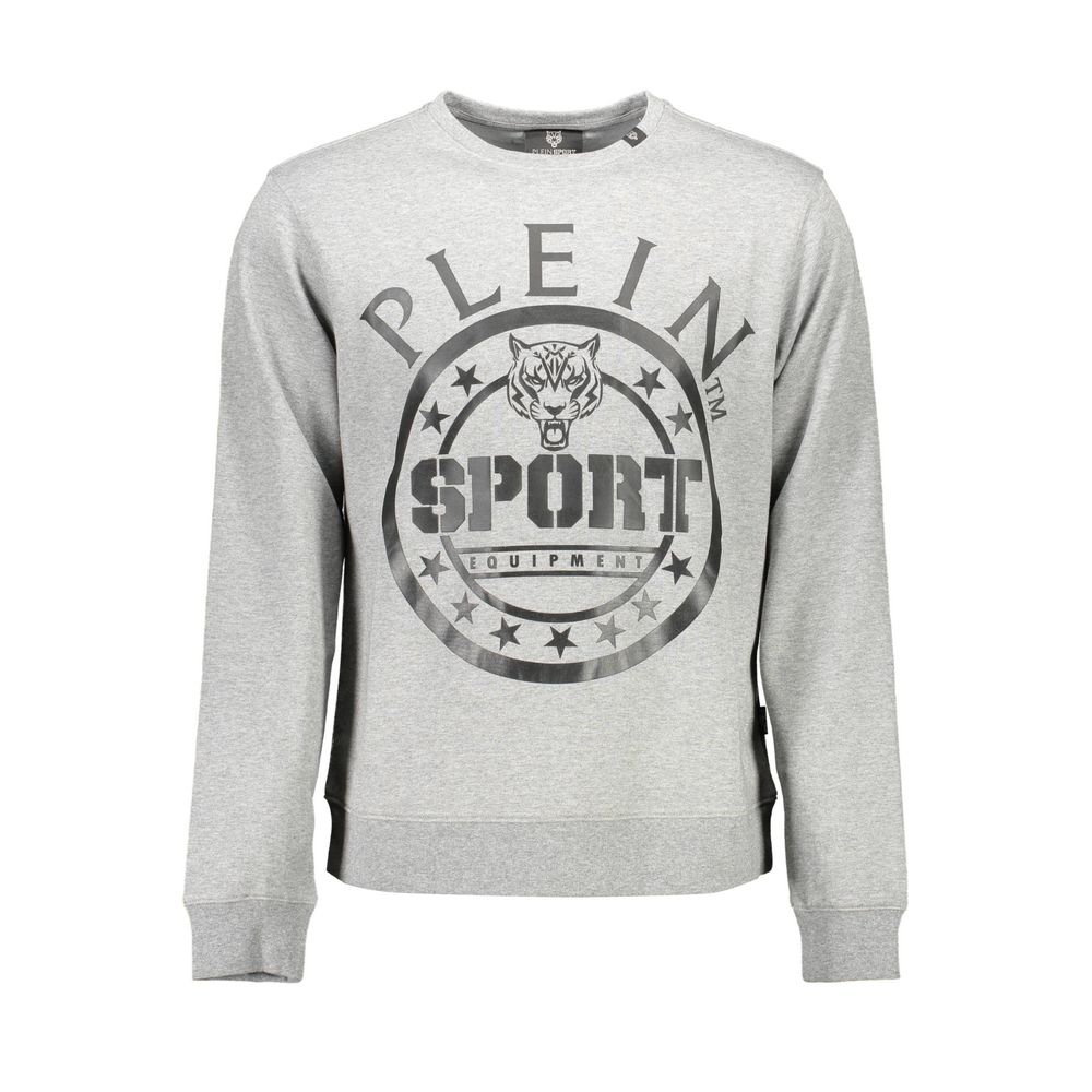 Plein Sport Gray Cotton Mens Sweater Mens Sweater