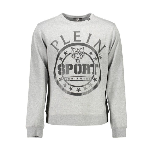 Plein Sport Gray Cotton Mens Sweater Mens Sweater
