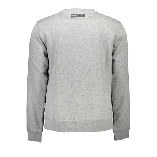 Plein Sport Gray Cotton Mens Sweater Mens Sweater