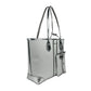 Michael Kors Eva Large Stripe Travel Tote Bag Plus Pouch White