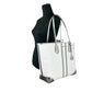 Michael Kors Eva Large Stripe Travel Tote Bag Plus Pouch White
