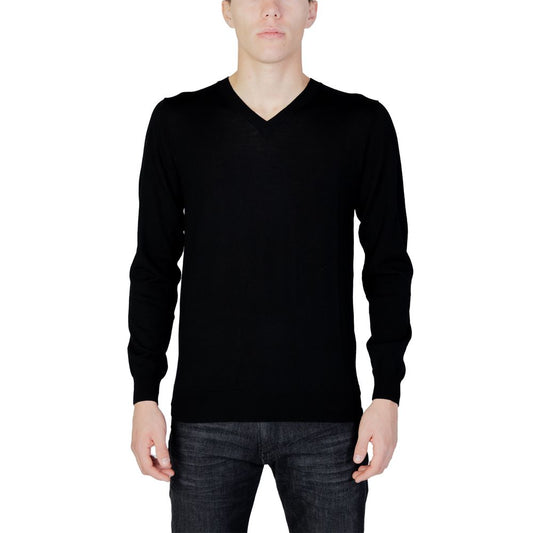 Liu Jo Black Wool Sweatshirt Mens Sweater