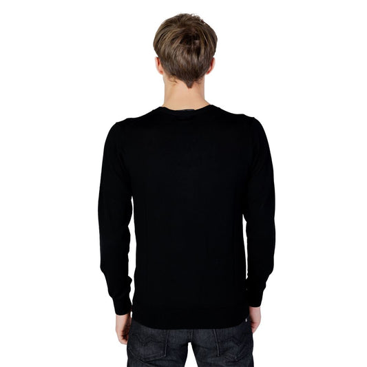 Liu Jo Black Wool Sweatshirt Mens Sweater