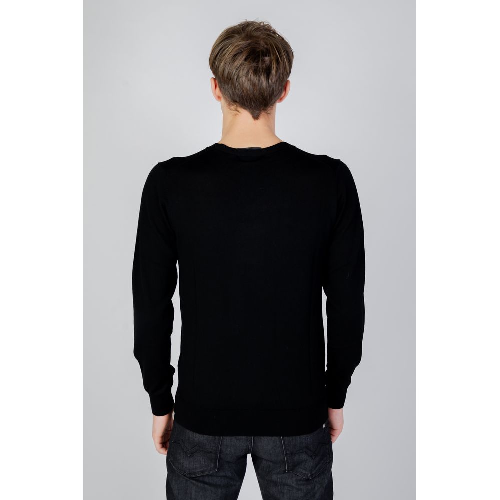 Liu Jo Black Wool Sweatshirt Mens Sweater