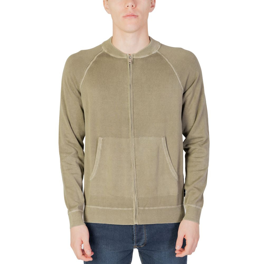 Liu Jo Green Cotton Sweatshirt Mens Sweater