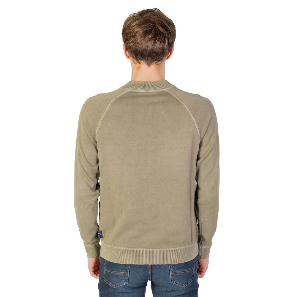 Liu Jo Green Cotton Sweatshirt Mens Sweater
