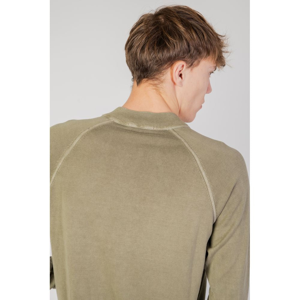 Liu Jo Green Cotton Sweatshirt Mens Sweater