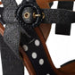 Dolce & Gabbana Black Polka Dot Leather Heels Sandals Shoes