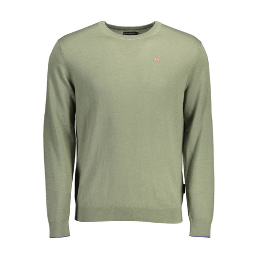 Napapijri Green Wool Men Sweater Mens Sweater