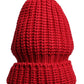 Dolce & Gabbana Red Solid Wool Knitted Winter Beanie Hat