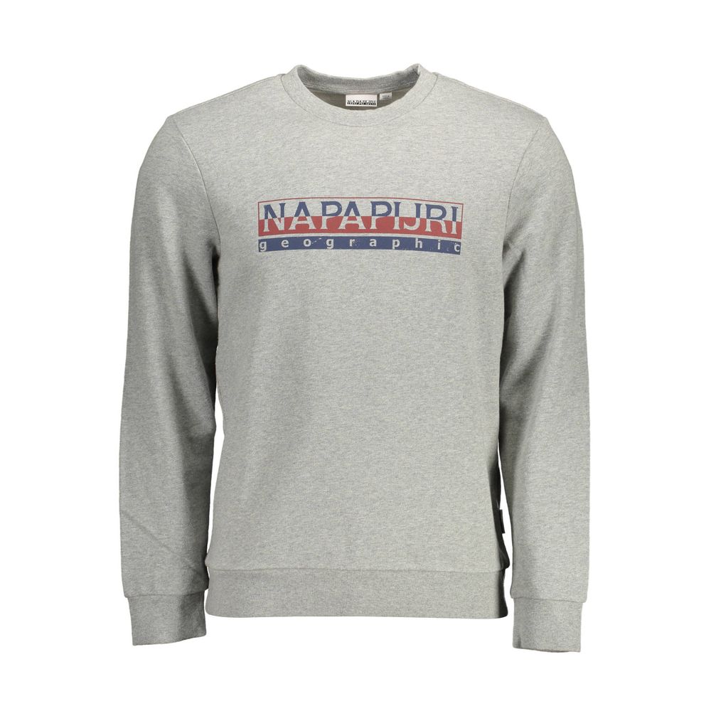 Napapijri Gray Cotton Men Sweater Mens Sweater