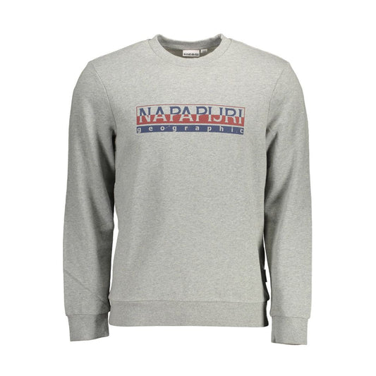 Napapijri Gray Cotton Men Sweater Mens Sweater