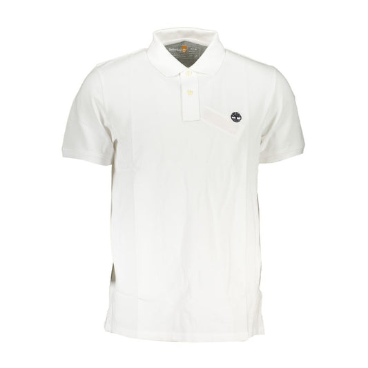 Timberland White Cotton Polo Shirt Mens T-Shirt
