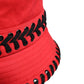 Dolce & Gabbana Red Lace Polyester Wide Brim Bucket Hat