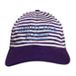 Dolce & Gabbana White Purple Stripe Cotton Women Baseball Cap