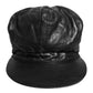 Dolce & Gabbana Black Calf Newsboy Capello Cabbie Hat