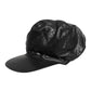 Dolce & Gabbana Black Calf Newsboy Capello Cabbie Hat