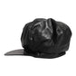 Dolce & Gabbana Black Calf Newsboy Capello Cabbie Hat