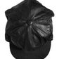 Dolce & Gabbana Black Calf Newsboy Capello Cabbie Hat