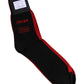 Dolce & Gabbana Black Nylon DG Logo Mid Calf Men Socks
