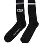 Dolce & Gabbana Black Cotton DG Logo Mid Calf Men Socks
