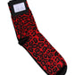 Dolce & Gabbana Black Red Leopard Mid Calf Men Socks