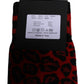 Dolce & Gabbana Black Red Leopard Mid Calf Men Socks