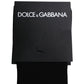 Dolce & Gabbana Black Viscose Logo Over The Calf Socks