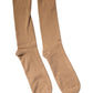 Dolce & Gabbana Brown Solid Cotton Mid Calf Men Socks