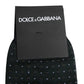 Dolce & Gabbana Black Polka Dots Cotton Mid Calf Socks