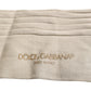Dolce & Gabbana Beige Cotton Stretch Logo Mid Calf Socks