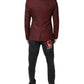 Dolce & Gabbana Maroon Wool Slim Fit Men Coat Jacket Blazer