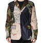 Dolce & Gabbana Multicolor Camouflage Patchwork Coat Blazer