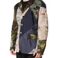 Dolce & Gabbana Multicolor Camouflage Patchwork Coat Blazer