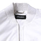 Dolce & Gabbana White Nylon Full Zip Cropped Bomber Jacket