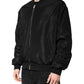 Dolce & Gabbana Black Long Sleeves Full Zip Bomber Jacket