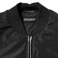 Dolce & Gabbana Black Long Sleeves Full Zip Bomber Jacket
