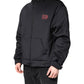 Dolce & Gabbana Black Polyester DG Hooded Full Zip Jacket