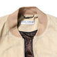 Dolce & Gabbana Beige Lambskin Full Zip Men Bomber Jacket