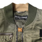 Dolce & Gabbana Green Nylon Full Zip Men Bomber Jacket